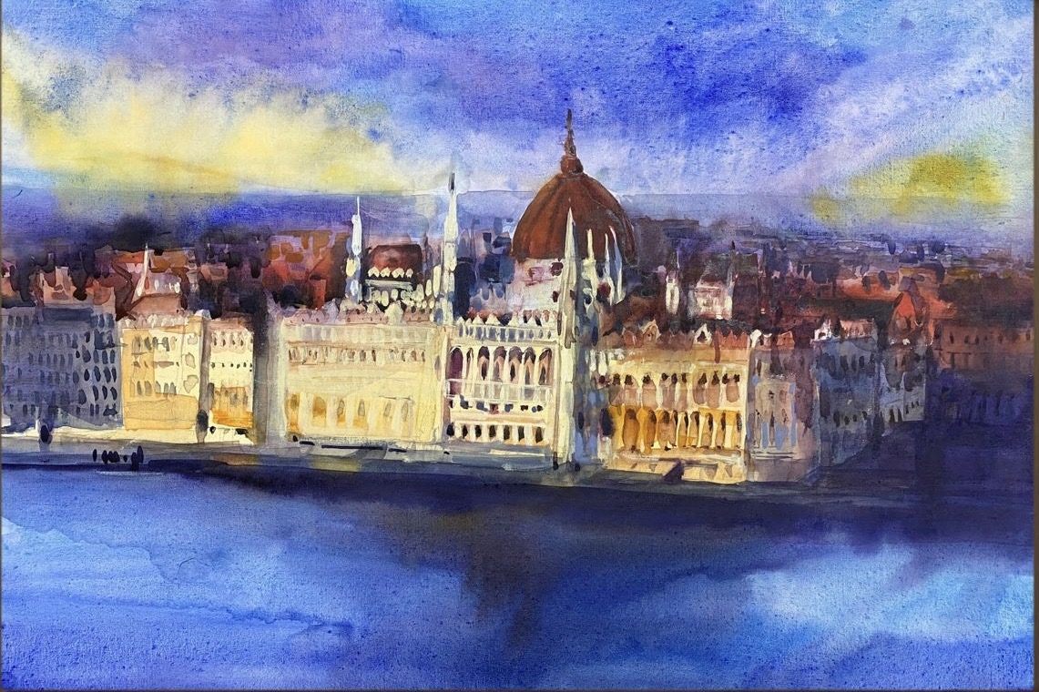 Parliament building at blue hour